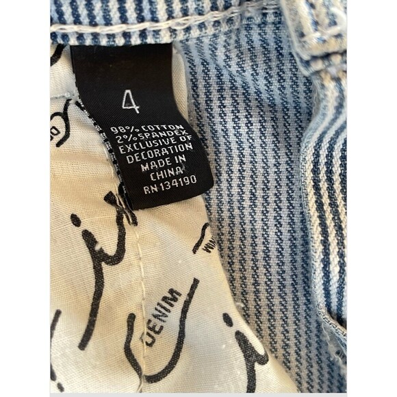 Inc Denim Striped Skinny Jeans Women’s Size 4 Light Wash - Picture 7 of 7